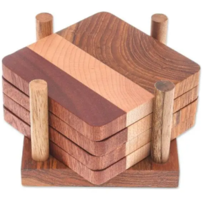 Square Shape Wood Coaster