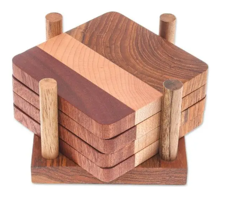 Square Shape Wood Coaster